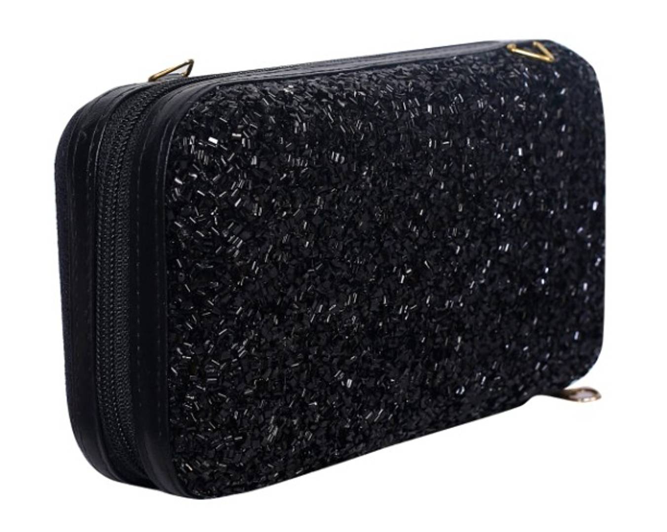Stylish Synthetic Zari Box Clutch for Women's